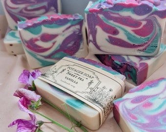 Sweet pea and vanilla soap