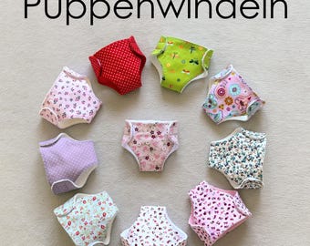 Puppenkleidung Puppenkleid Puppenkleider Puppenwindeln Windeln für 32-33 cm Puppen Bauchumfang ca. 25-27 cm