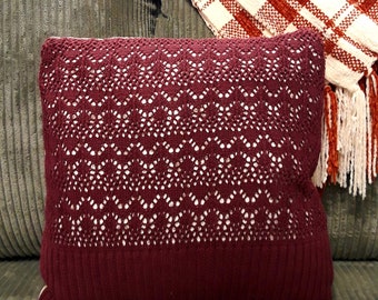 Sweater Pillow Burgundy