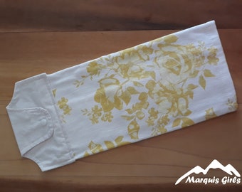 Yellow Floral Hanging Dish Towel