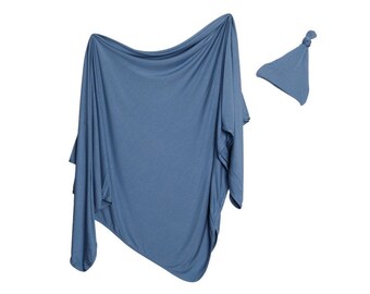 blue swaddle set