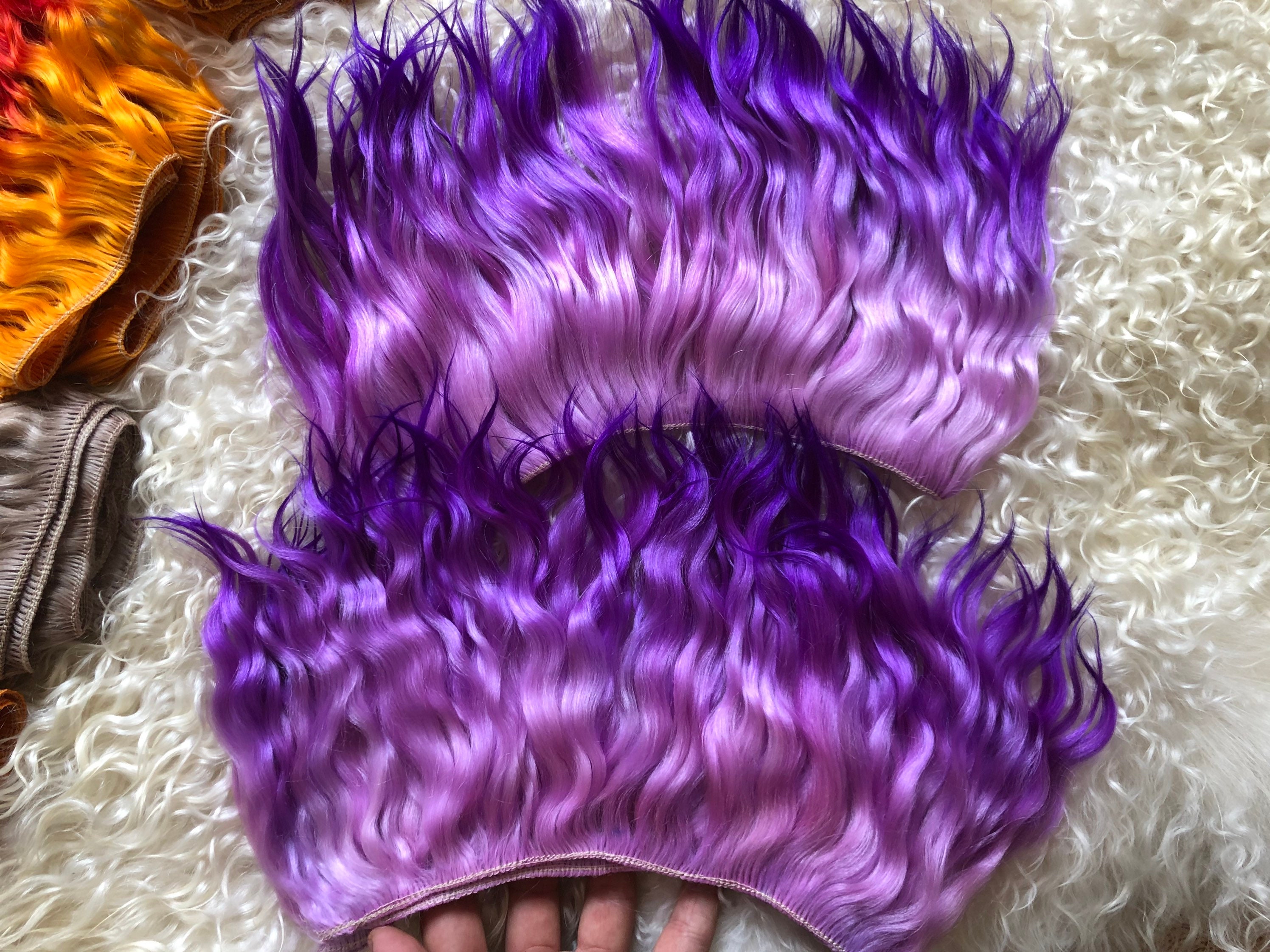 Purple ombre hair doll hair for rerooting Barbie Monster Etsy