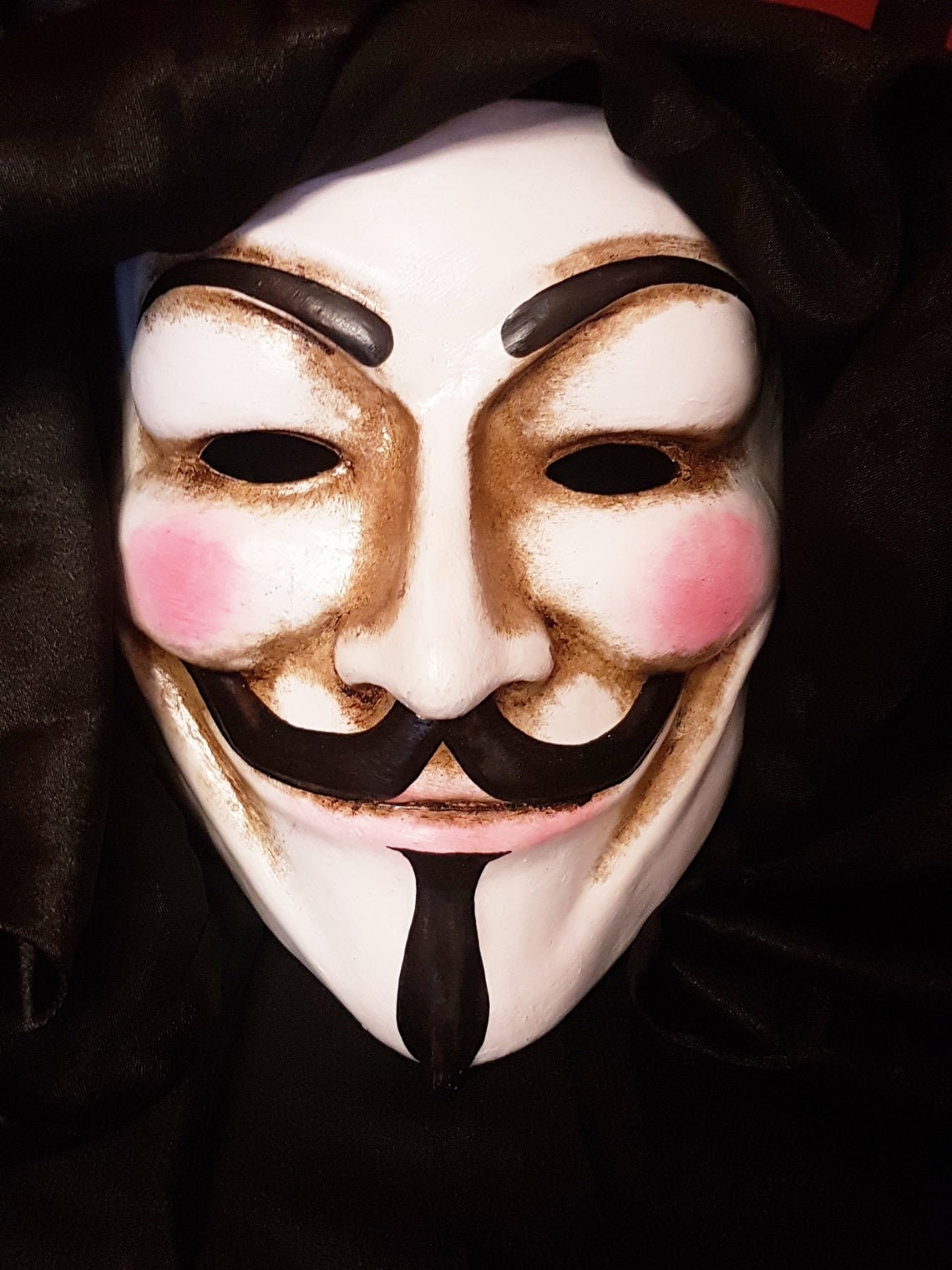 Venezianische Maske Vollgesicht – Blau, Rissiges Design, Für Karneval, Cosplay Oder Maskenbälle (ca. 44x16 Cm)