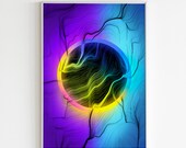 Abstract silk wave wall art decor, Minimalist line art, Modern art, Scandinavian style, feng shui