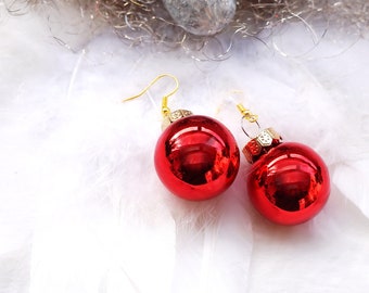 Christbaumkugel Ohrringe Etsy