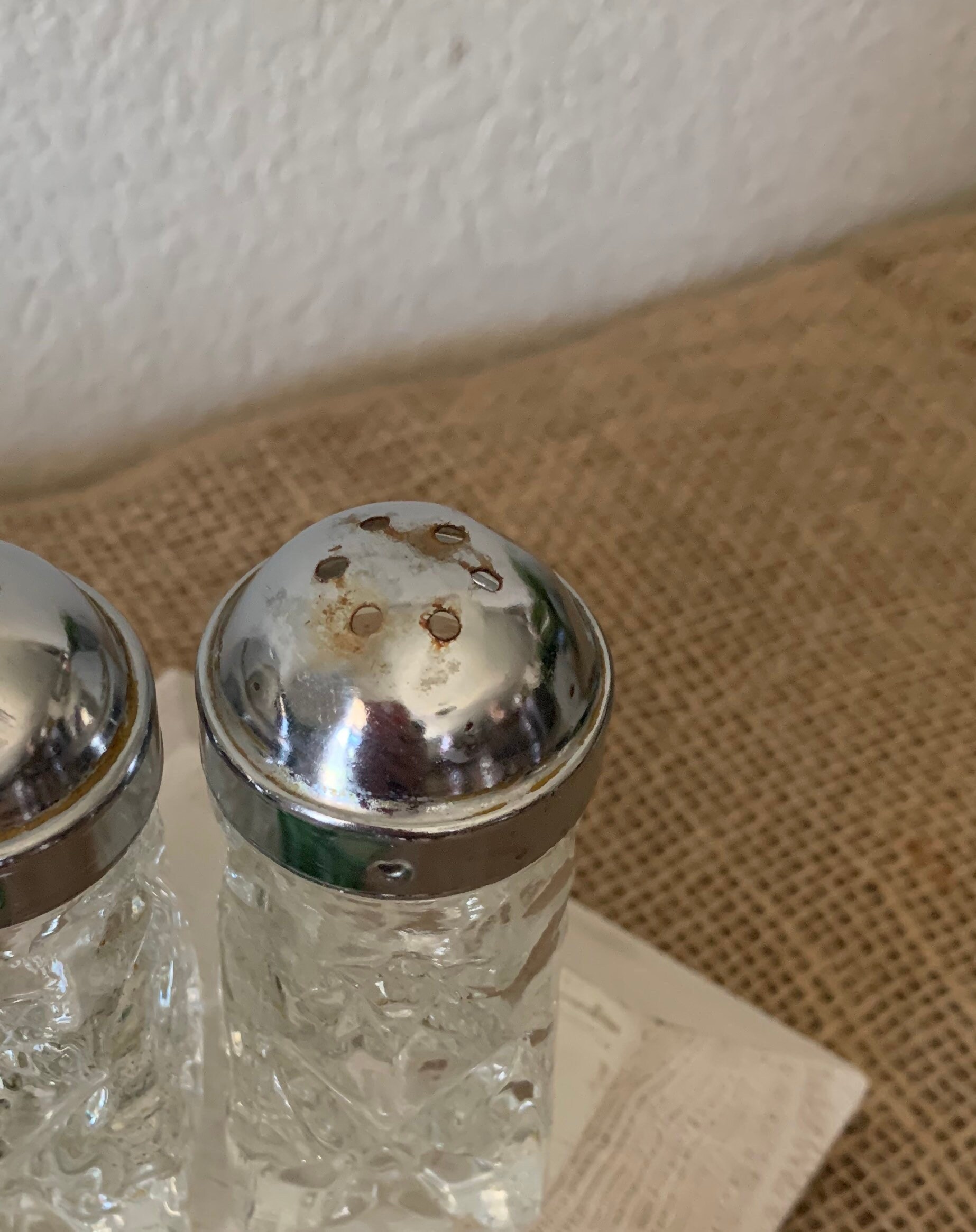 Vintage Anchor Hocking crystal salt and pepper shakers with Etsy
