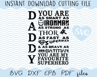 Download Daddy Superhero Svg Etsy