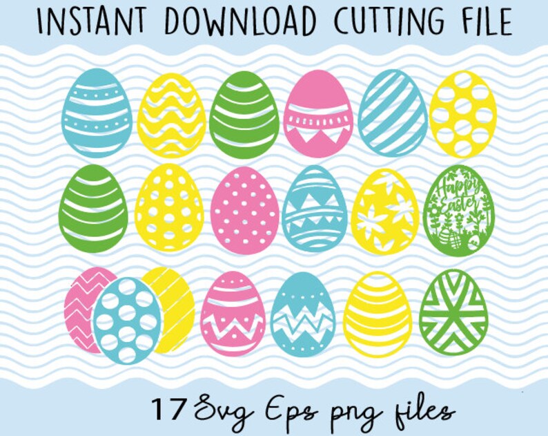 Easter Eggs SVG Eps Png Instant Download Cut File Cricut Baby - Etsy