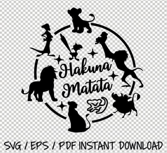 Hakuna Matata Lion King Disney file Cricut SVG decal INSTANT | Etsy