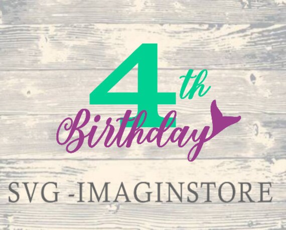Download Mermaid 4th Birthday Mermaid Tail Svg Personalise With Name Etsy