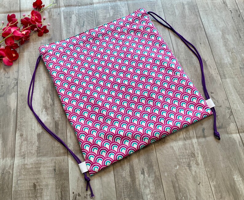 knapsack tote Geometric half circles bag gym bag children/'s bag Disney drawstring backpack