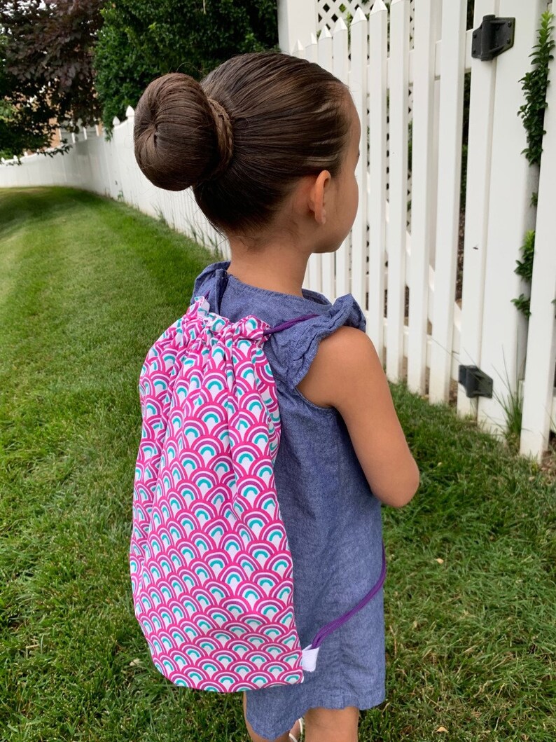 knapsack tote Geometric half circles bag gym bag children/'s bag Disney drawstring backpack