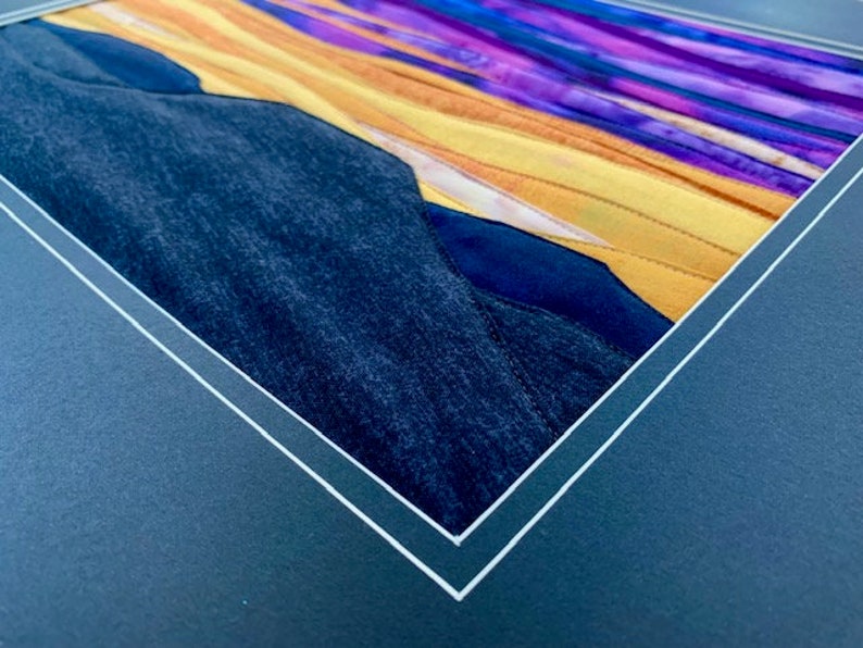 Land to Jewel Skies Fabric Landscape Art Abstract Fabric Etsy