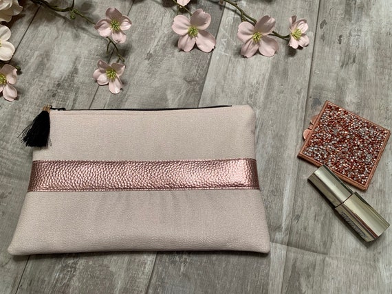 rose gold prom clutch