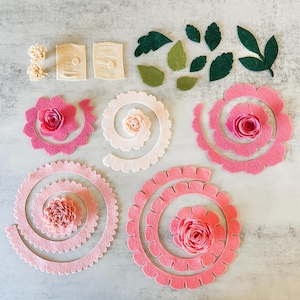 Kids Craft Kit, NO HOT GLUE needed, Felt Flower Kit,Kids Felt Flower Kit,Children&#39;s Craft Activity, Beginner Friendly Craft Kit,Crafting Kit