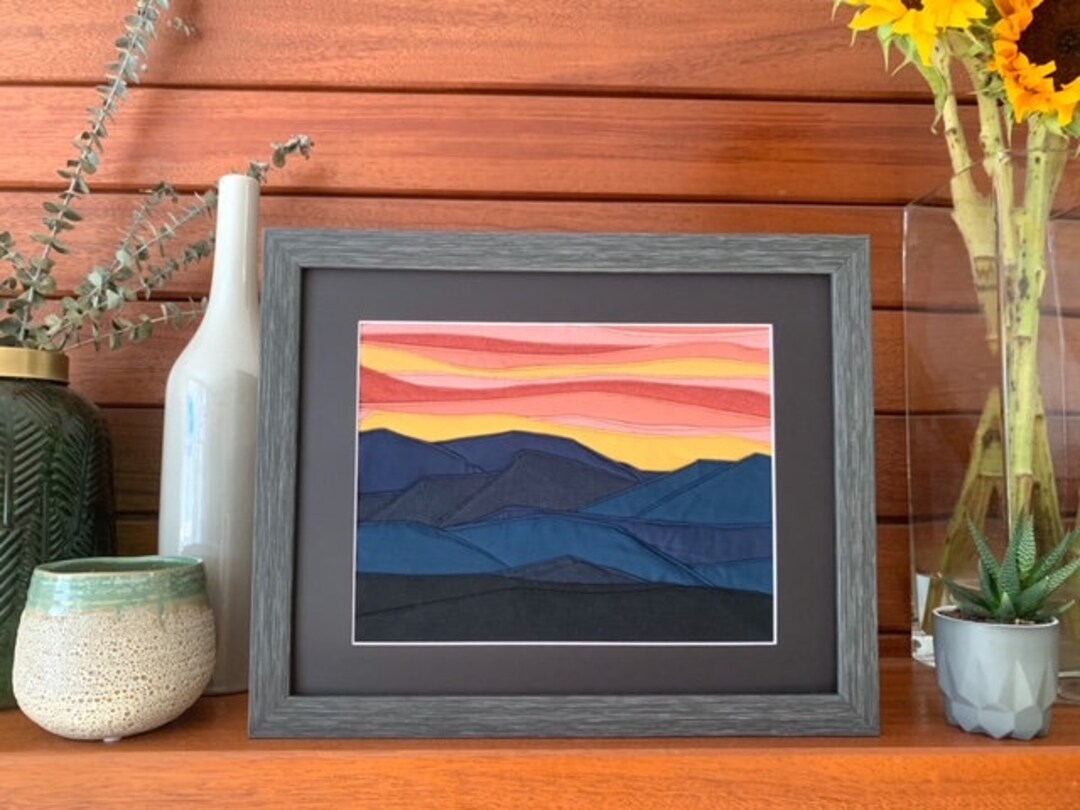 Fabric Landscape Art Abstract Fabric Art Textile Art Etsy