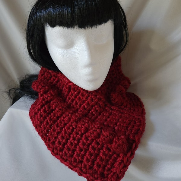Crochet Cowl,  Red Cowl,  Green Cowl