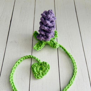 PDF Crochet Pattern:  Lavender Bookmark.  PATTERN ONLY!!