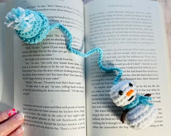 PDF Crochet Pattern:  Snowman with Beanie Hat Bookmark.  PATTERN ONLY!!