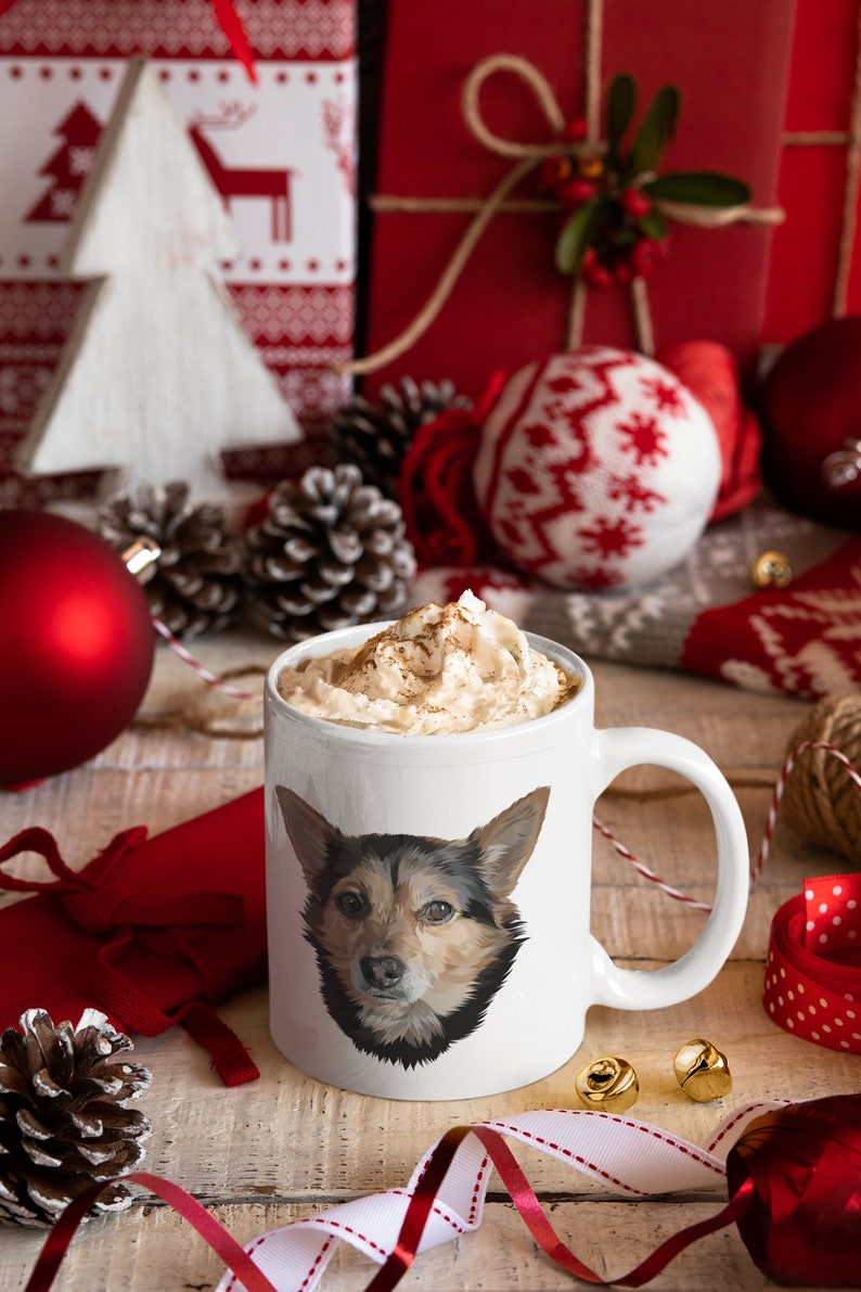 Personalized Pet Portrait Mug Dog Coffee Mug Pet Coffee Etsy