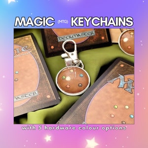 Pingente MtG 25mm - 1 chaveiro | Magic the Gathering TCG presente artesanal nostálgico para jogadores, acessórios elegantes, elegantes e minimalistas para nerds