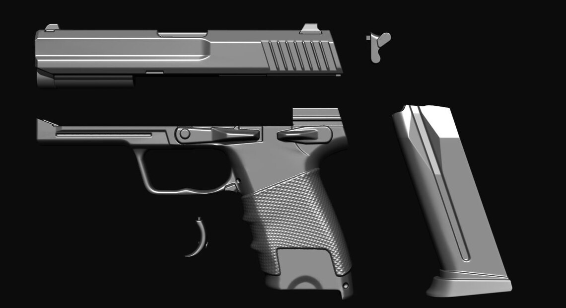 Gun 14 3D Print Model Digital STL File Etsy