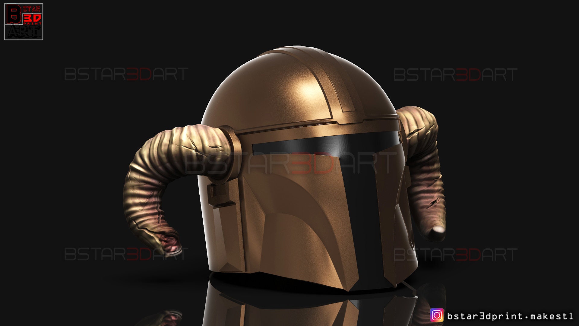 Viking Mandalorian Helmet Goat Horns High Quality 3D Etsy