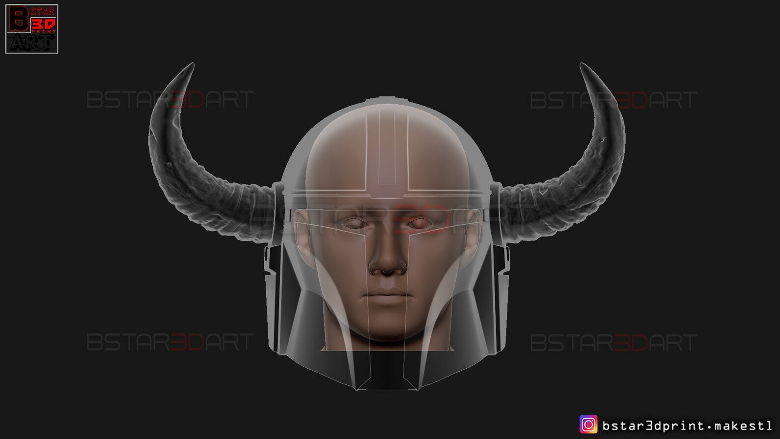 Viking Mandalorian Helmet Buffalo Horns High Quality Model Etsy