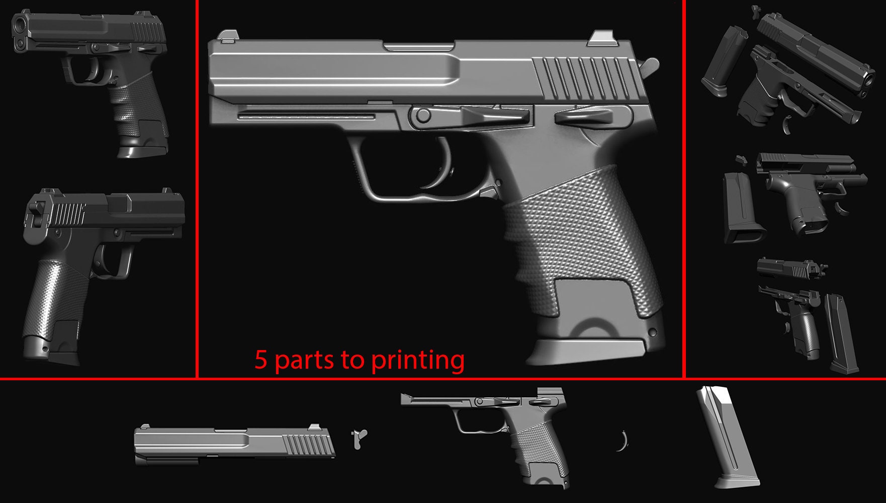 Gun 14 3D print model Digital STL file Etsy