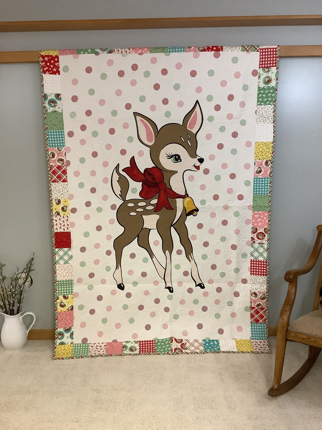 Rudolph Quilt Etsy