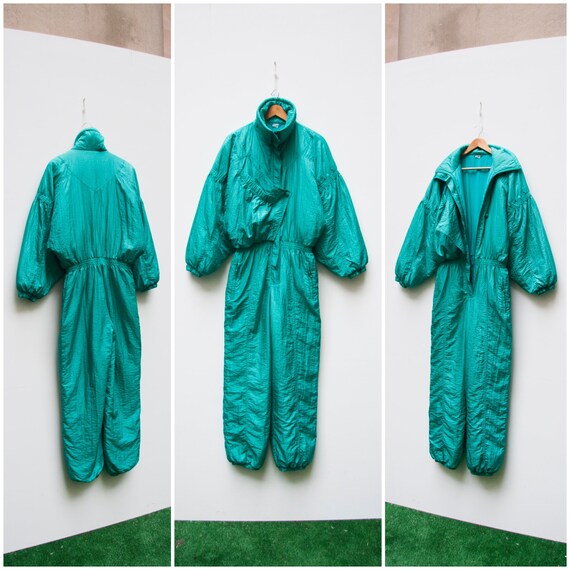 80s Ski Suit Women XS One Piece Ski Suit Retro Sno
