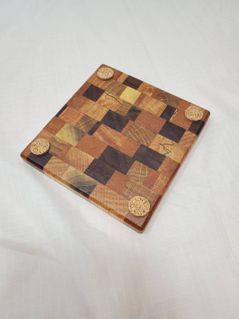 End Grain Wooden Coaster Set Etsy