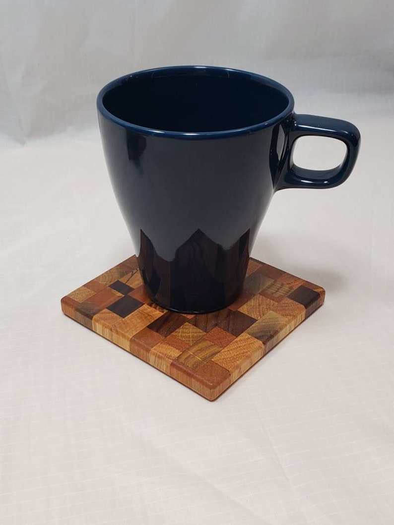 End Grain Wooden Coaster Set Etsy