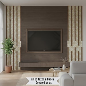 TV Wall Molding Panel Full Kit or Digital Plan | Modern Polystyrene Trim Design | Easy-to-Install Decorative Wall Panels, ZEN514