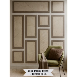 Asymmetrical Wall Molding Kit or Digital Plan | Custom Rectangular Frame Design | Modern Polystyrene Trim Panels for Accent Walls, ZEN539