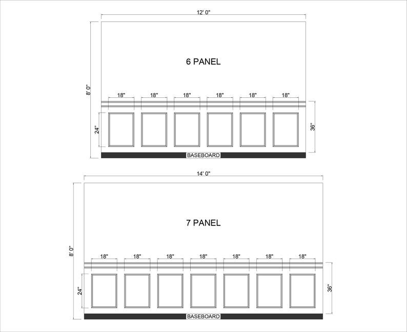 Panel Measurement Wainscoting Wall Panel Molding Full Kit – Elegant Interior Trim Design ...