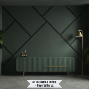 Minimalist Diagonal Wall Molding Kit or Blueprint | Contemporary Panel Design | DIY Polystyrene Wall Trim for High-End Home Decor, ZEN537