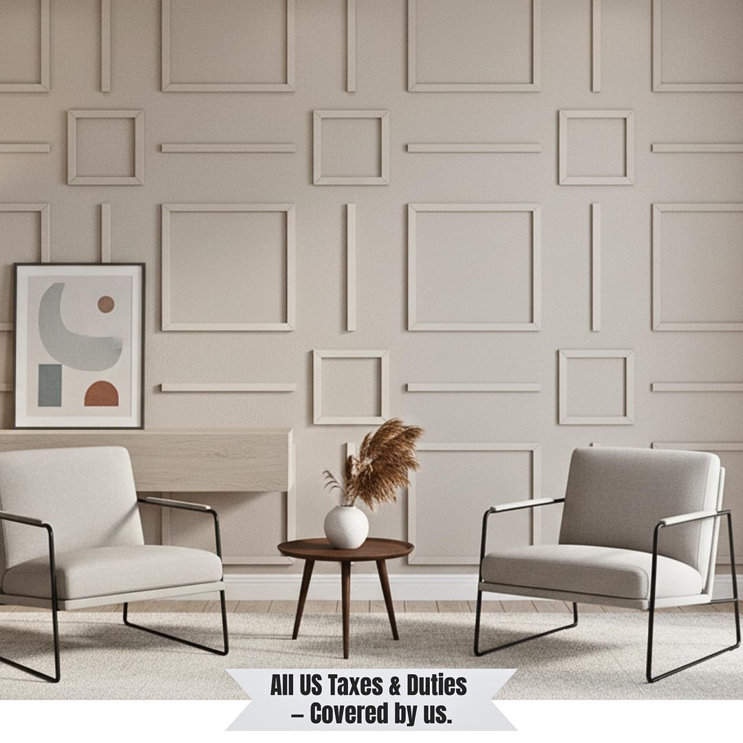 Modern Wall Panel Molding Full Kit or Digital Plan | Abstract Frame ...