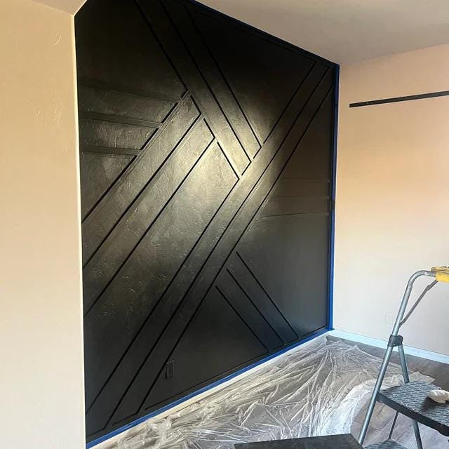 Custom Wall Molding Kit or Printable Plan With Bold Line Design