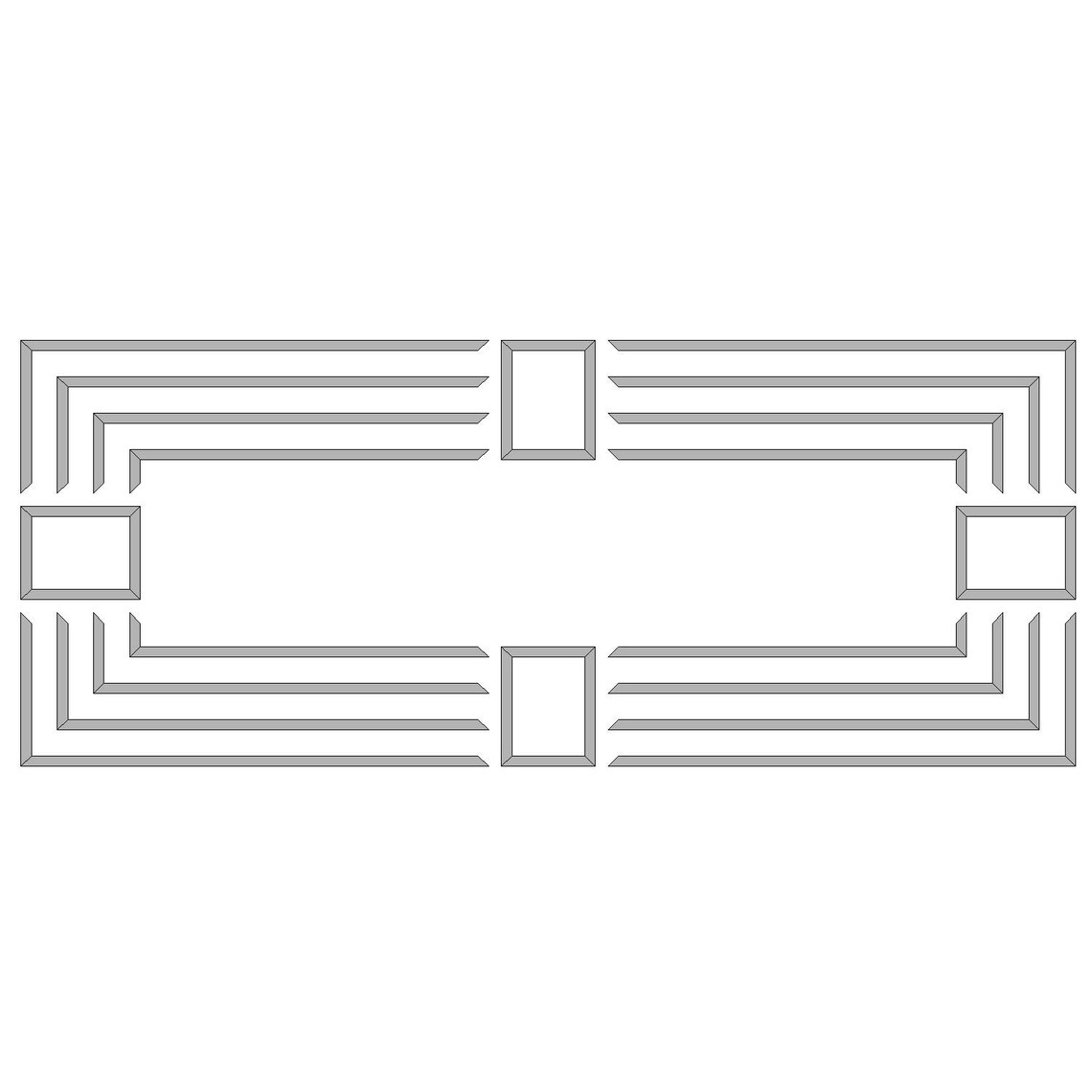 Modern Rectangular Wall Molding Design Kit or Blueprint – Bold Framed ...