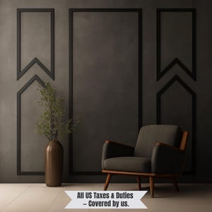 Geometric Wall Panel Kit or Design Plan | Bold Chevron Wall Molding | Custom Polystyrene Trim for Modern Accent Wall Makeovers, Zen532
