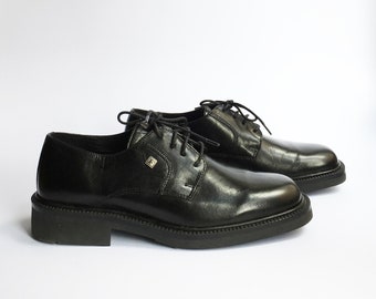  Zapatillas de vestir para hombre, formales, de cuero, Oxford,  encaje, color negro y marrón, negro, 13 M US : Ropa, Zapatos y Joyería
