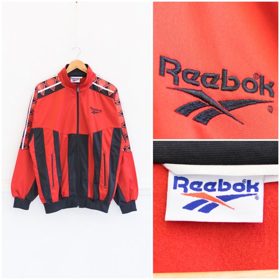 chaqueta reebok vintage rojas