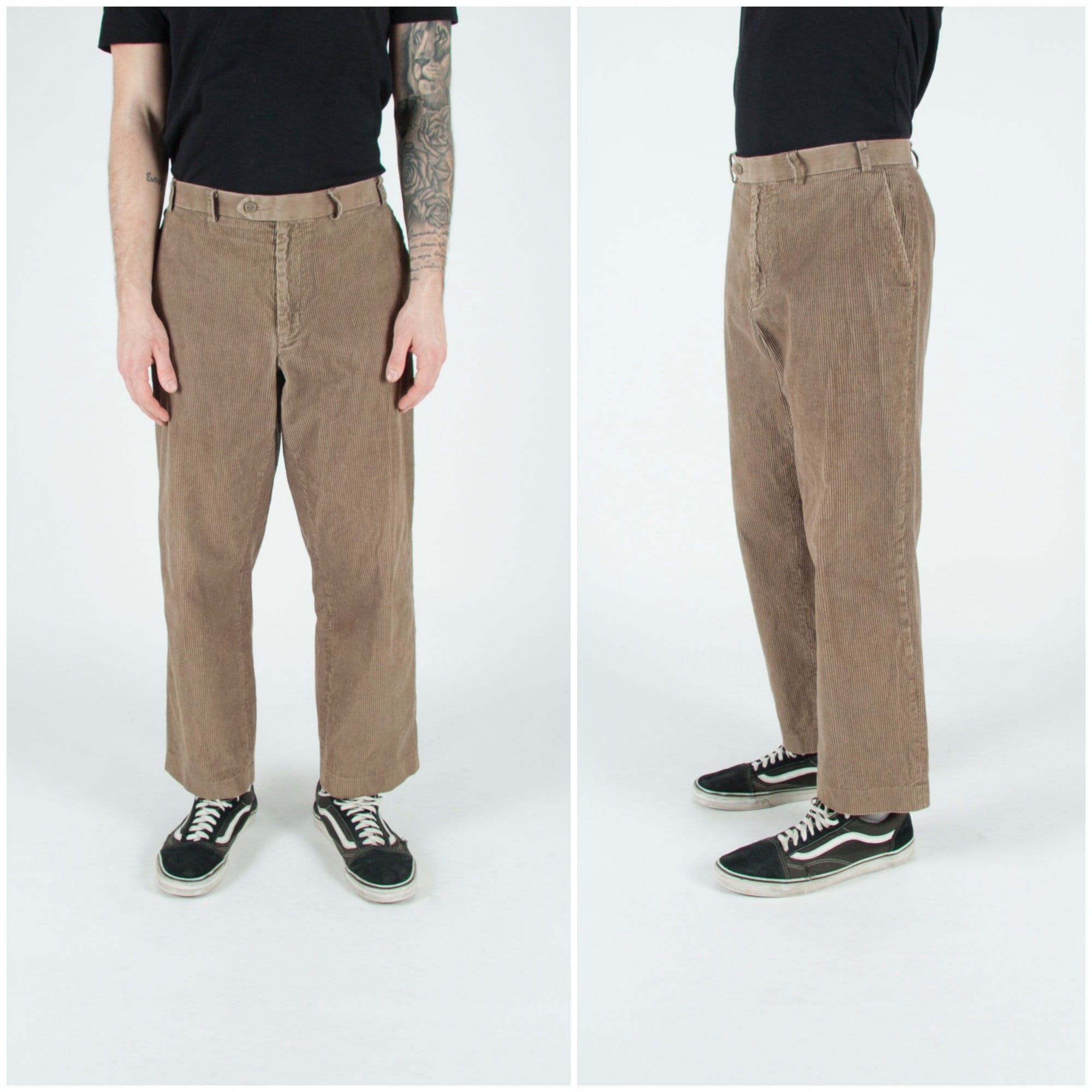 Regular Fit Corduroy trousers  Dark brown  Men  HM IN