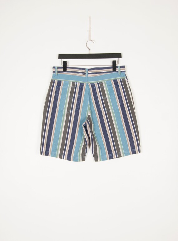 Vintage Striped Jeans Men Large 90s Denim Shorts … - image 2
