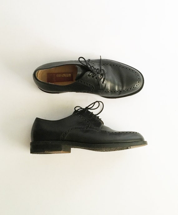 Vintage Men's Dress Shoes US 9 UK 8 EU  Black Leather   Etsy