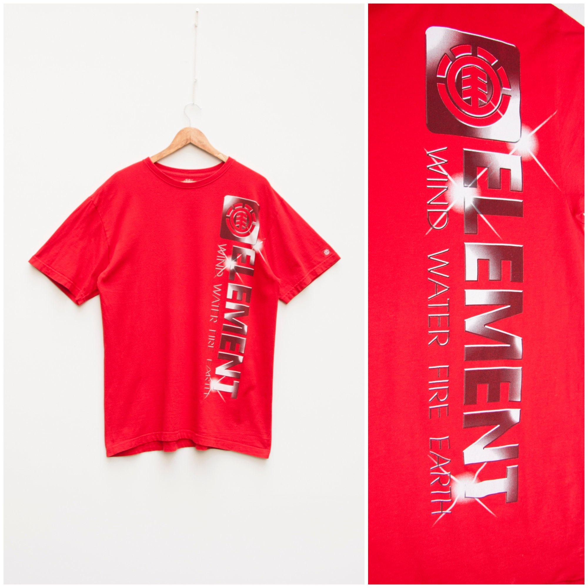 Element Shirt Men Small Element Skateboards T shirt Women Medium Red Skate Tee Graphic Logo T Shirt Element Skate Top Vintage Element Shirt Etsy