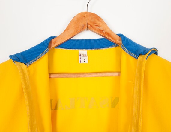 Vintage Track Jacket Men XS Yellow Sports Jacket … - image 6