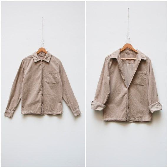 Corduroy Shirt Men Small 90s Corduroy Button Down