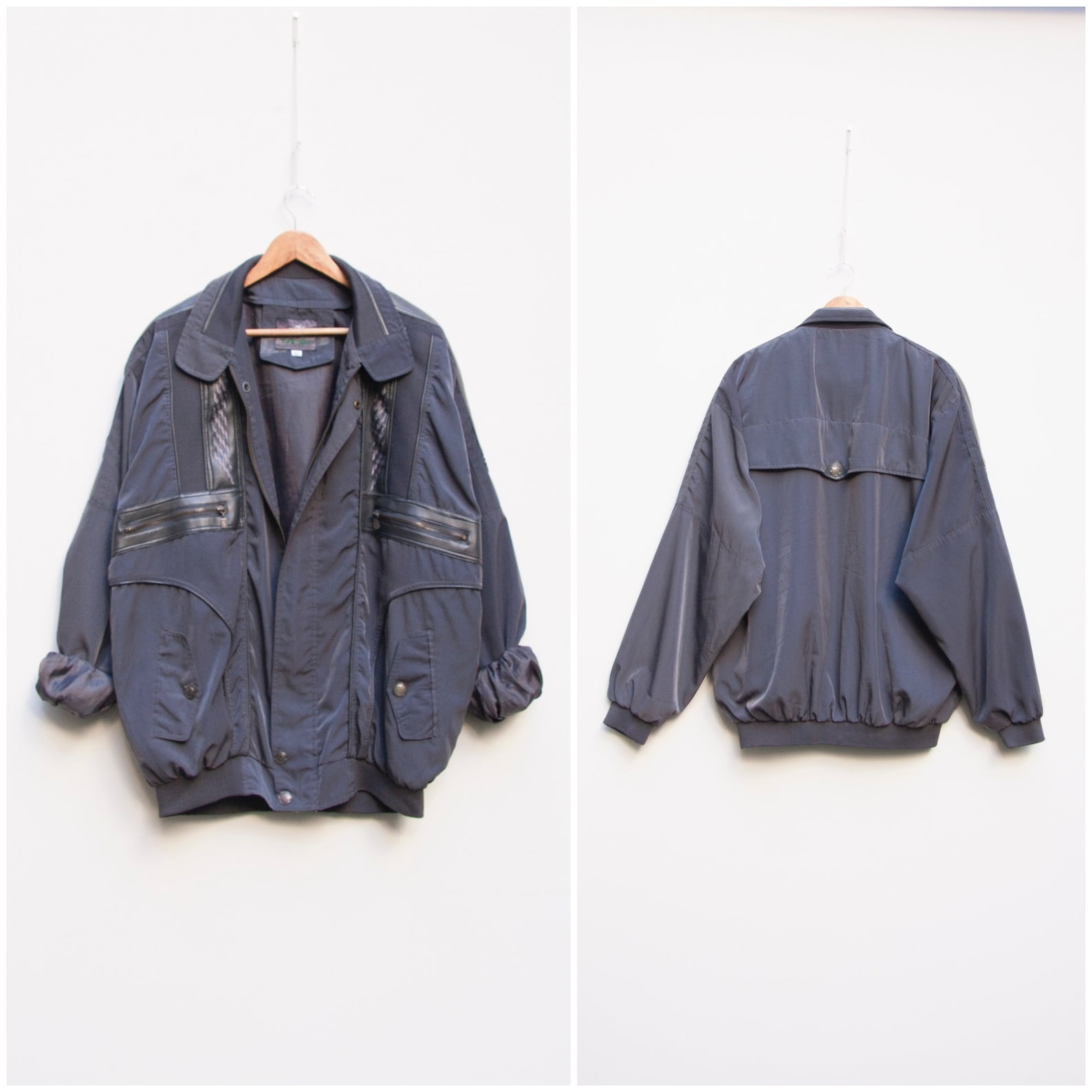 80s Bomber Jacket Men Medium 70s Bomber Jacket Vintage Etsy